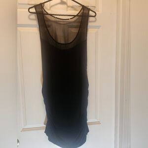 Black Sheer Sleeveless Tank Dress